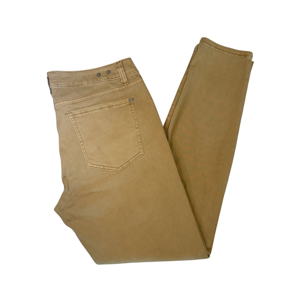 Cabi Skinny Jeans Women 12 Camel Tan GUC Stretch Twill 502 Pant Neutral